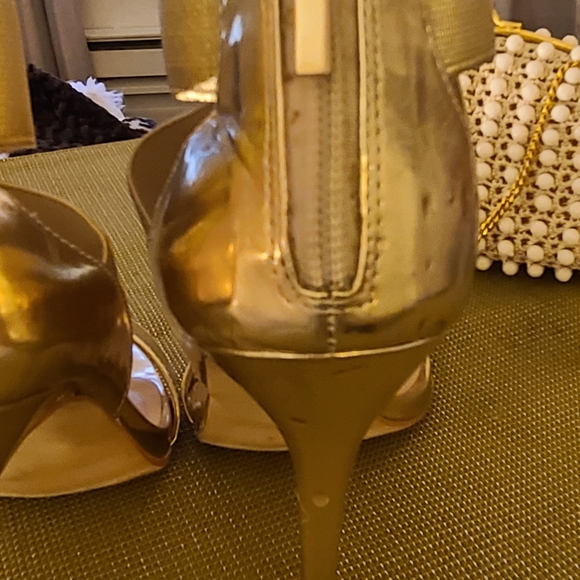 Metallic  Gold Heels - Picture 4 of 6